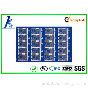 Electronic Immersion Sliver PCB with Blue Solder Mask